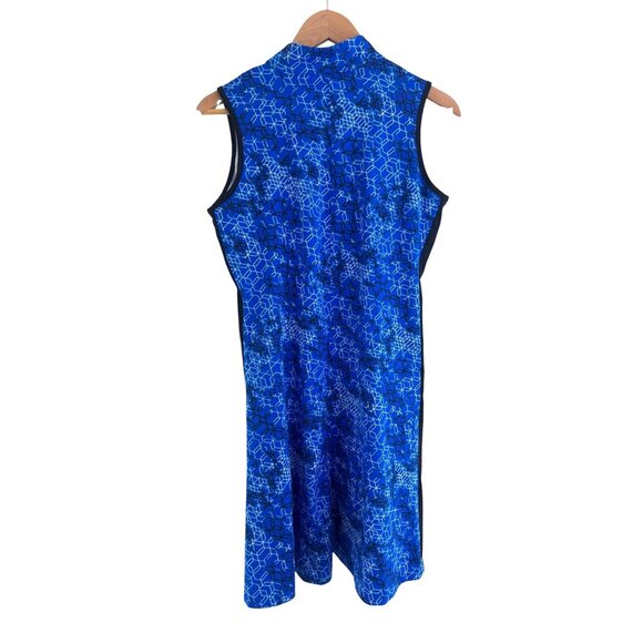 Tail Blue Geometric Honeycomb Patterned Golf Dress w/Pockets Size M Pickleball - Picture 4 of 8